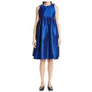 Kika Vargas Royal Blue Aida Taffeta Knee Length Cocktail Dress Size Large